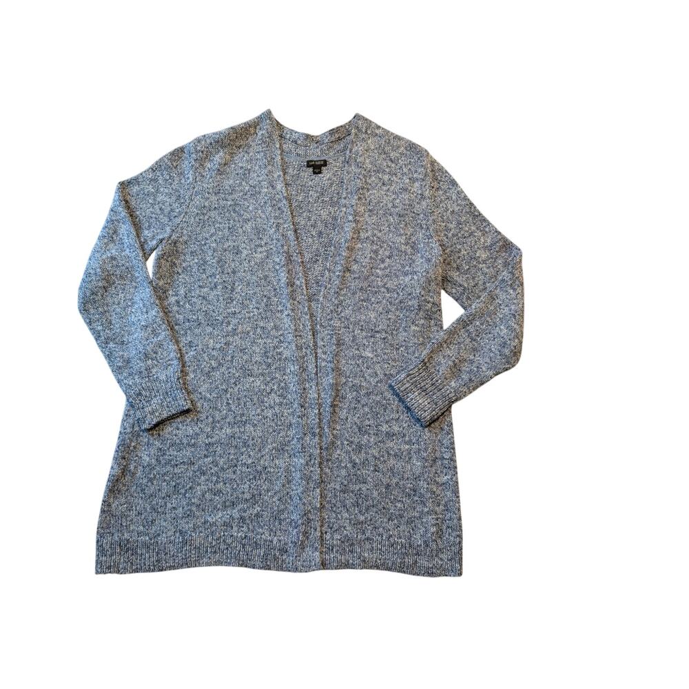 J. Jill Cardigan Women's Wearever Open Front Marled Knit Blue,M, fall sweater